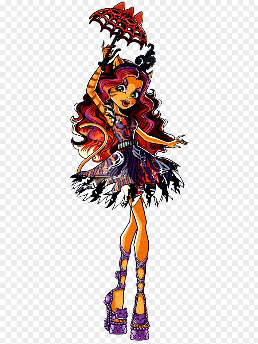 Doll Monster High Freak Du Chic Toralei Original Gouls CollectionClawdeen Wolf Toy PNG