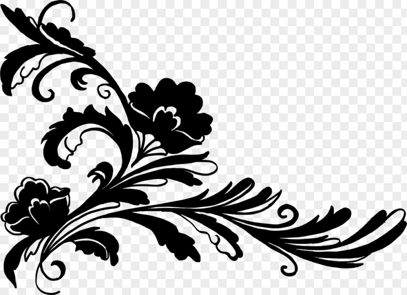 Flower Black Drawing PNG