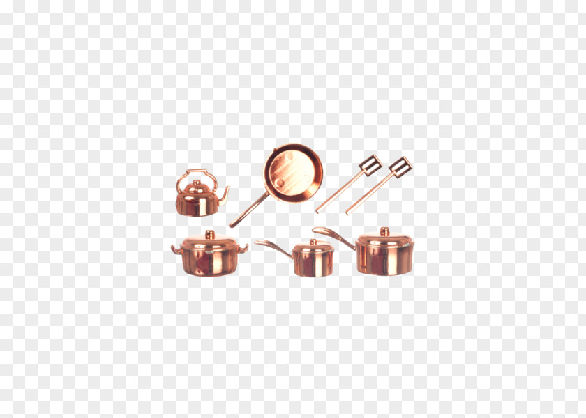 Realistic Copper Alphabet Dollhouse Cookware Toy PNG