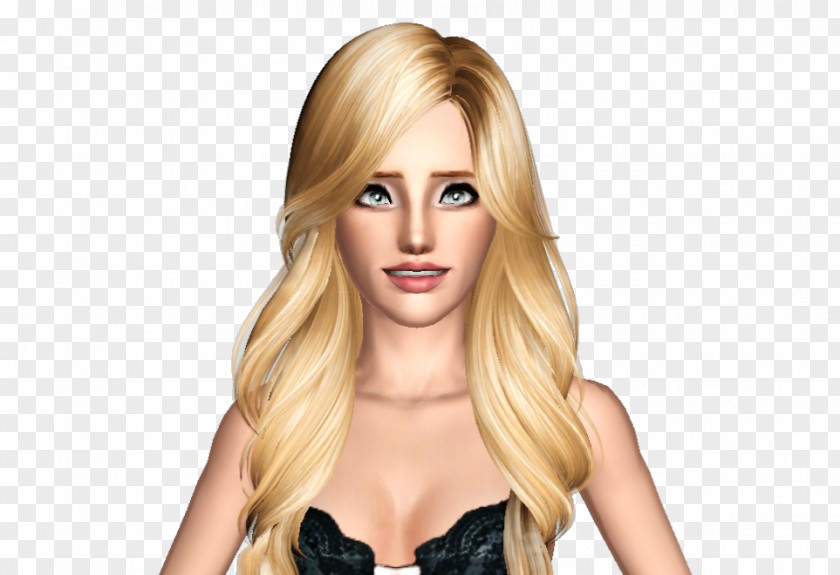 Model The Sims 4 3 Blond Hair PNG