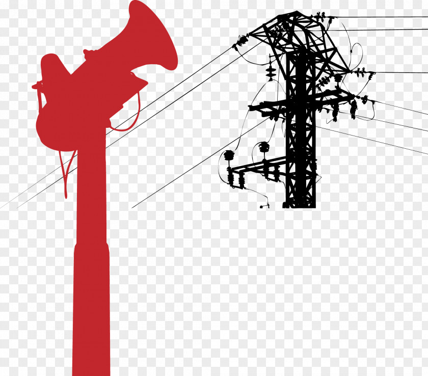 High Voltage Line Silhouette Vector Urban Area Euclidean Skyscraper PNG