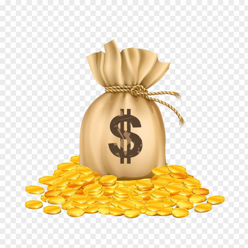 Purse Gold Coin Stock Illustration Money PNG