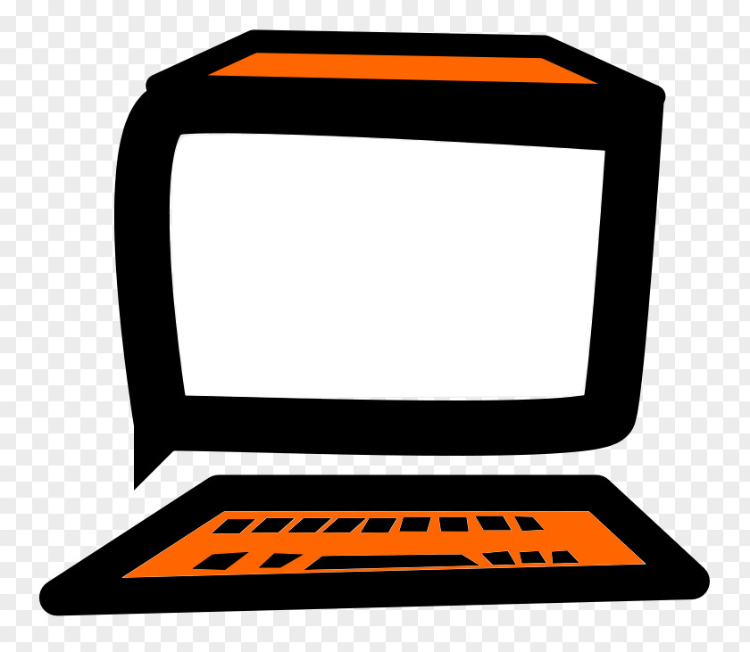 Simple Hand-painted Cartoon Computer Monitor Desktop Clip Art PNG