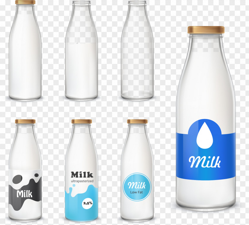 Vector Hand-painted Milk Bottle Chocolate PNG
