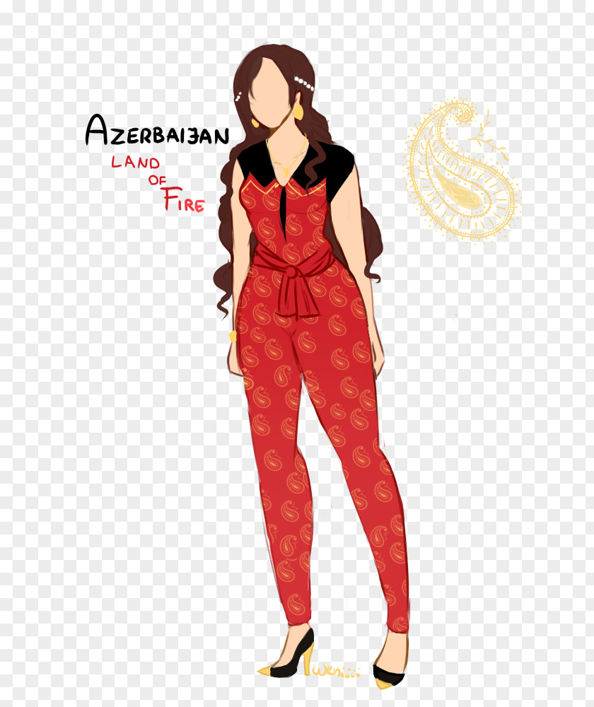 Azerbaijan Pattern Costume Fashion Clothing Model Pin-up Girl PNG