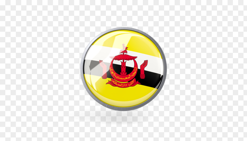 Circle Metal Flag Of Brunei Emblem Badge PNG
