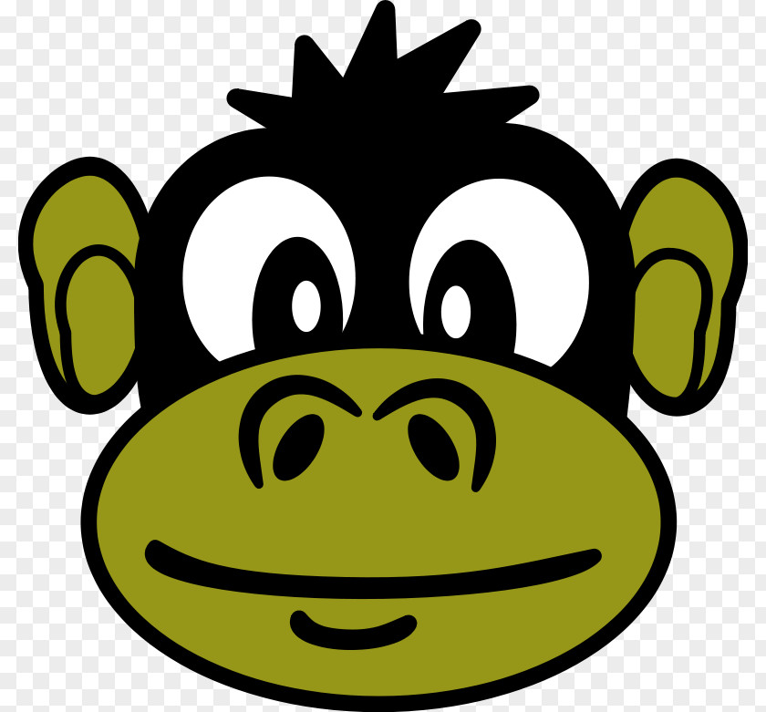 Dark Green Monkey Head T-shirt Favicon Clip Art PNG