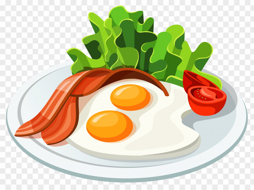 Eggs And Bacon Vector Clipart Food PNG