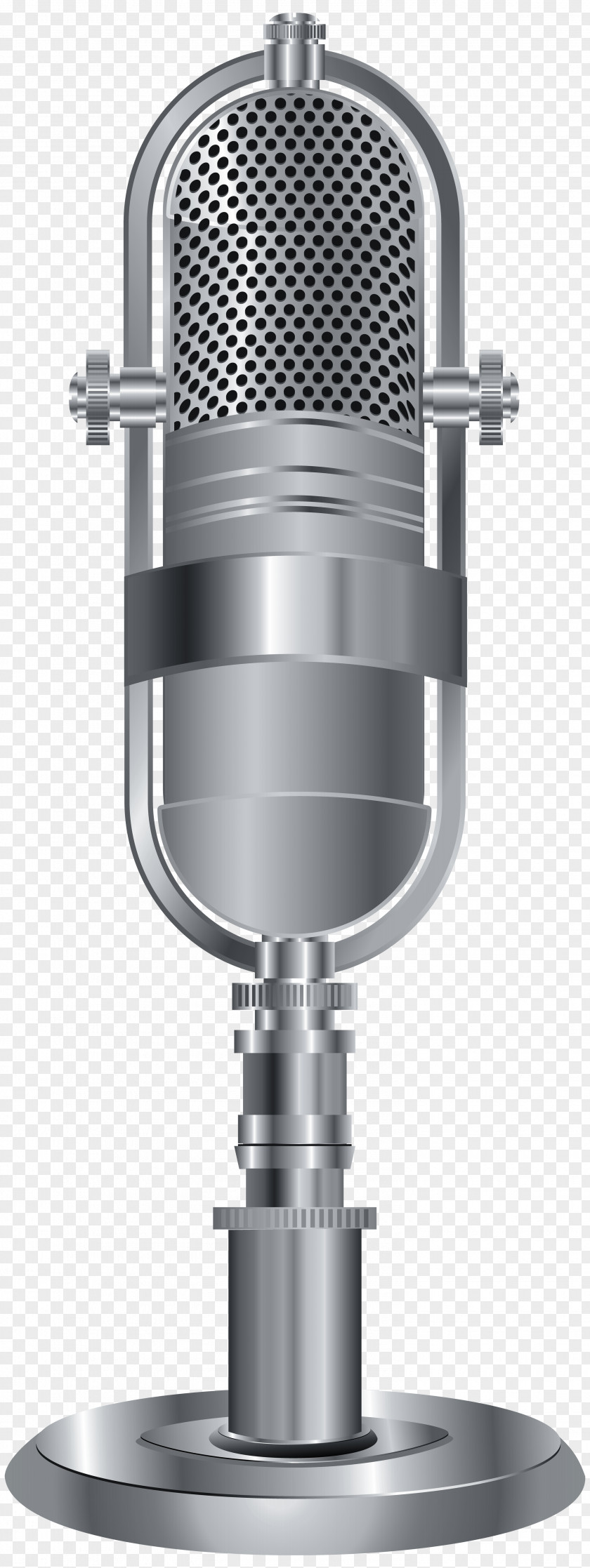 Studio Microphone Silver Clip Art Image PNG