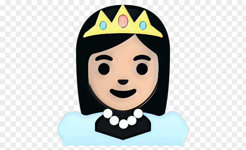 Black Hair Fictional Character Happy Face Emoji PNG