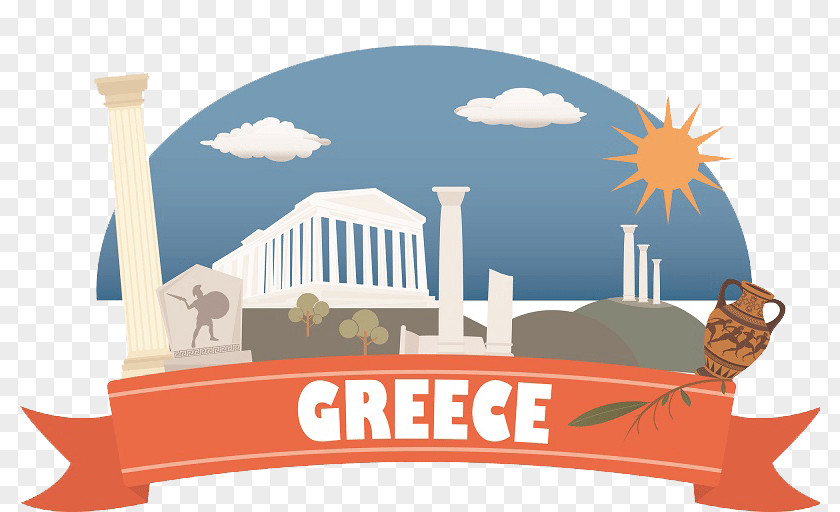 Greece Vector Graphics Illustration Tourism PNG