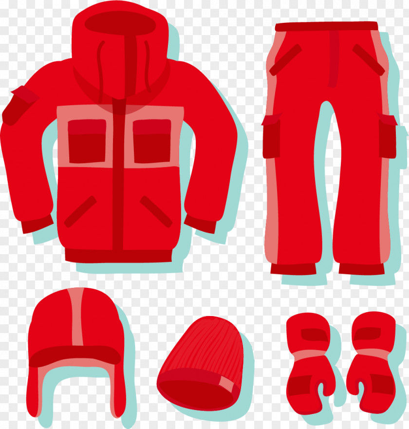 Red Winter Warm Leaked Equipment PNG