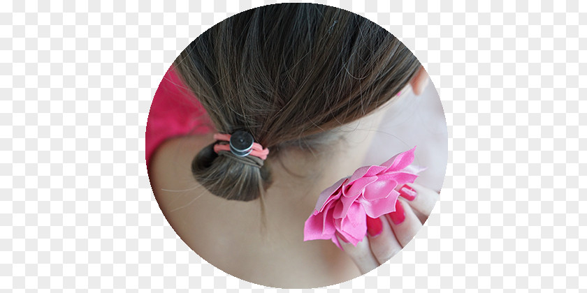 HAIR BOW Hair Tie Eyelash Pink M RTV PNG