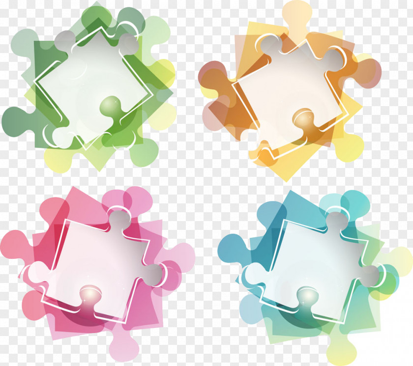 PPT Jigsaw Puzzle Puzz 3D Three-dimensional Space PNG