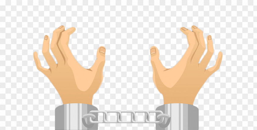 Handcuffs In Both Hands PNG