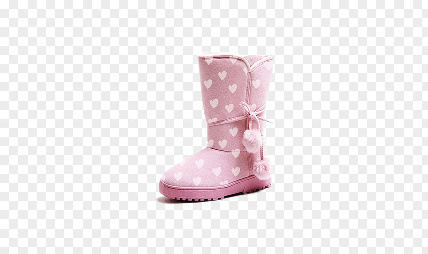 Pink Boots Pattern Snow Boot Child PNG