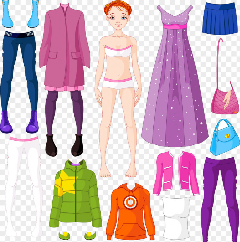 Women Fashions Paper Doll Clothing Stock Photography PNG