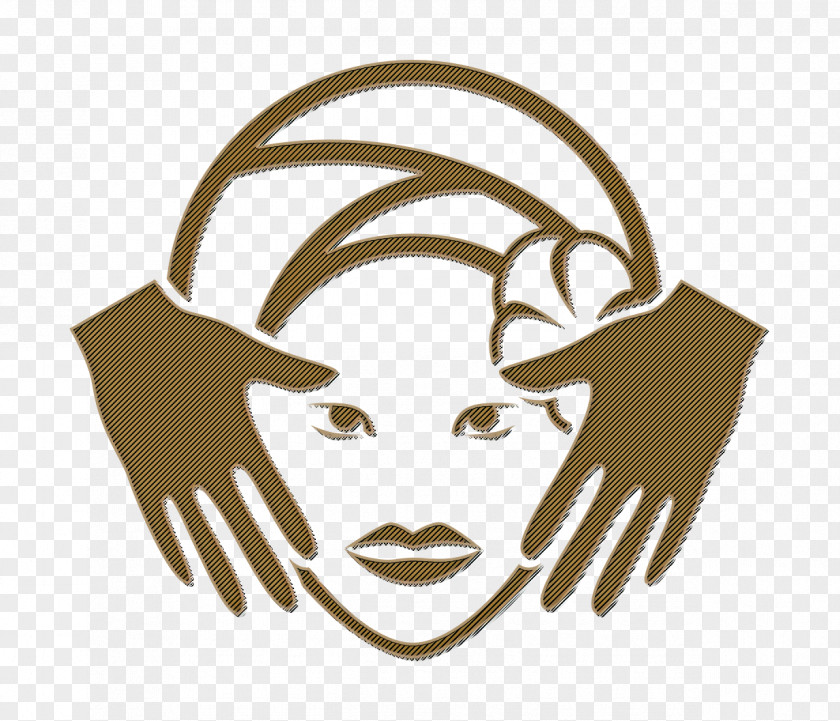 Spa Facial Treatment With Mask And Massages Icon People PNG