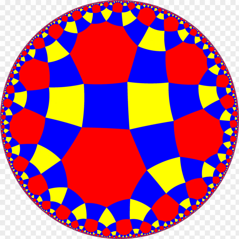 Tessellation Order-4 Hexagonal Tiling Honeycomb Uniform Hyperbolic Geometry PNG