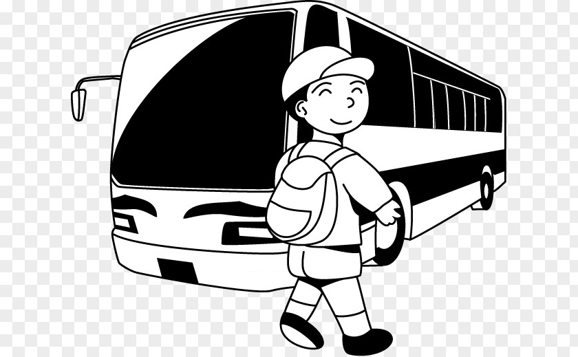 Bus School Illustration Compact Car PNG