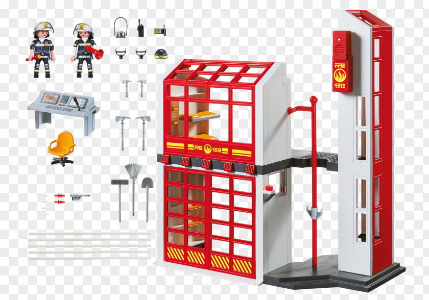 Firefighter Fire Station Playmobil Department Alarm Device PNG
