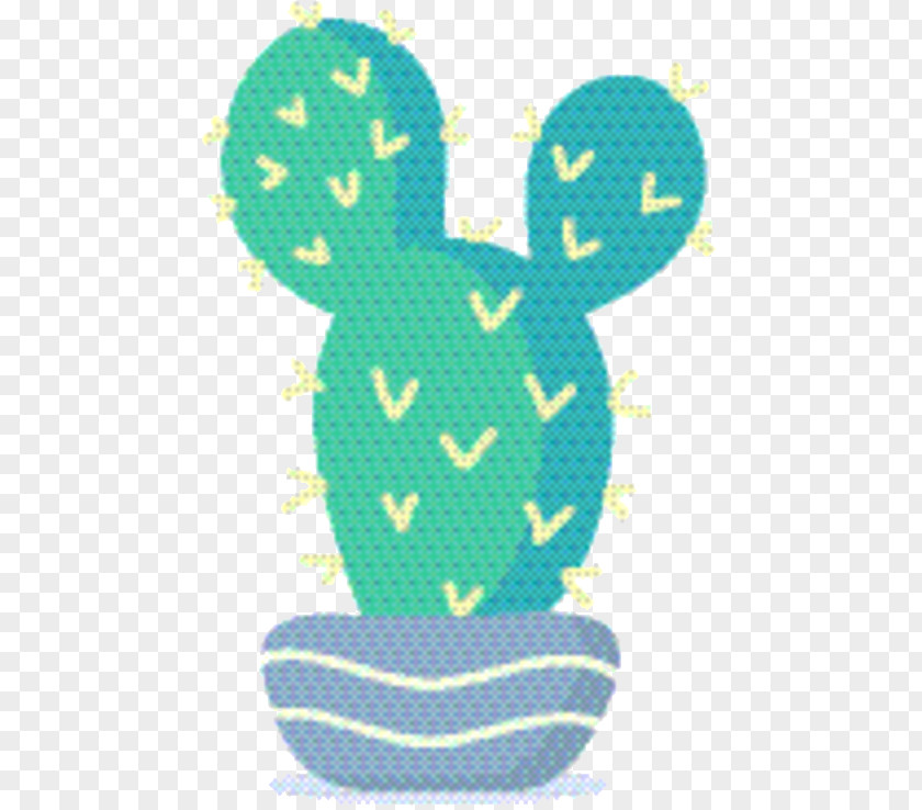 Turquoise Cactus Cartoon PNG