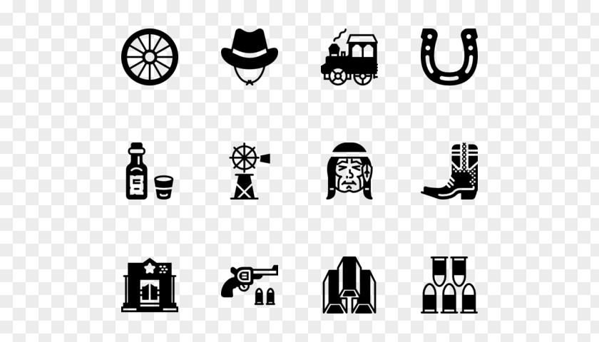 Wild West Icon Design Logo Clip Art PNG