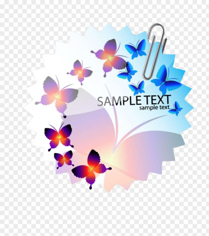 Beautiful Decorative Butterfly Icon Clip Art PNG