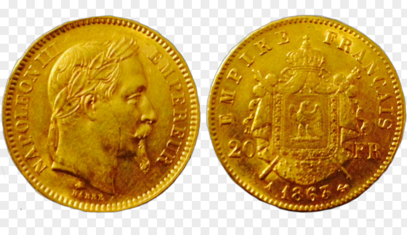 Coin Gold Krugerrand Napoléon PNG