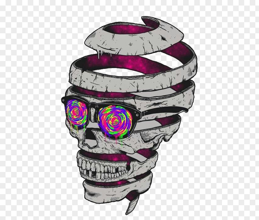 Creative Skeleton Calavera Hipster Drawing Illustration PNG