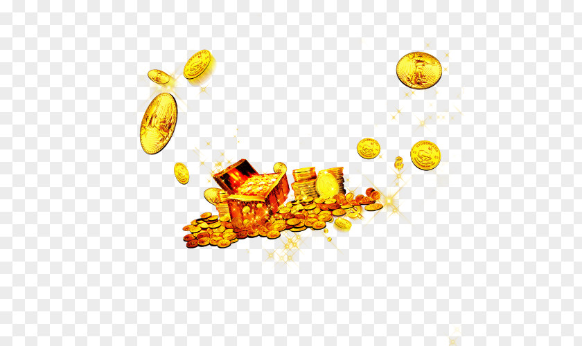 A Pool Of Gold Coins PNG