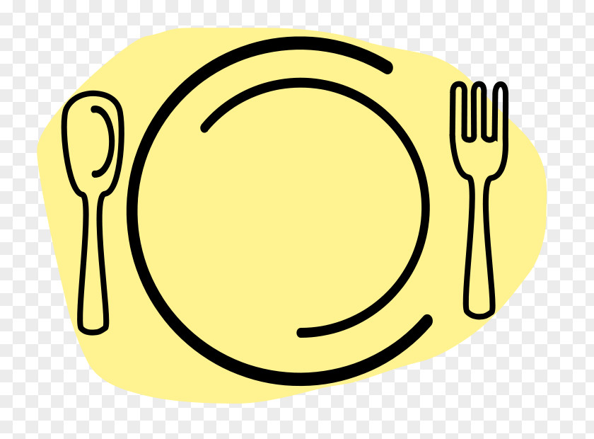 Cartoon Sketch Plate And Knife Fork Dinner Meal Cooking Chef Clip Art PNG