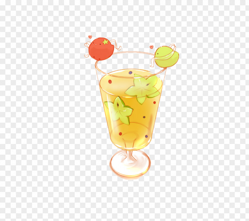 Great Cold Chick Orange Juice Drink Cocktail Punch PNG