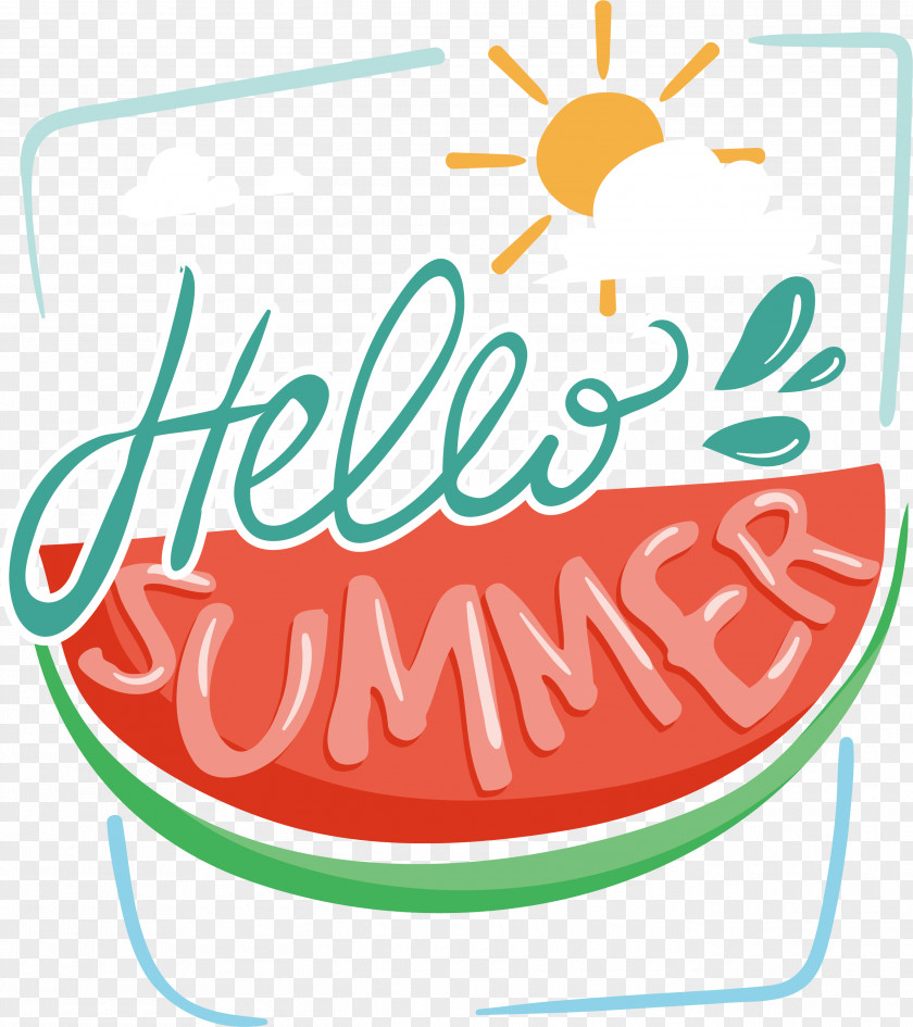 Watermelon Hello Summer Poster STAR SOUL Download Clip Art PNG