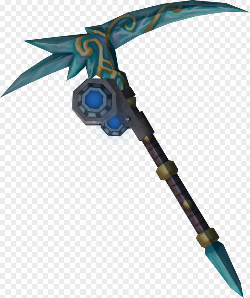 Pickaxe Blue Hammer Tool Mining PNG