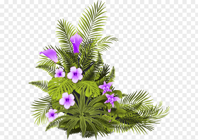 Tree Floral Design Clip Art PNG