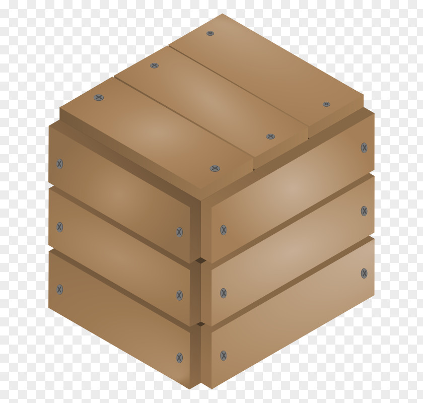 Wooden Box Crate Clip Art PNG