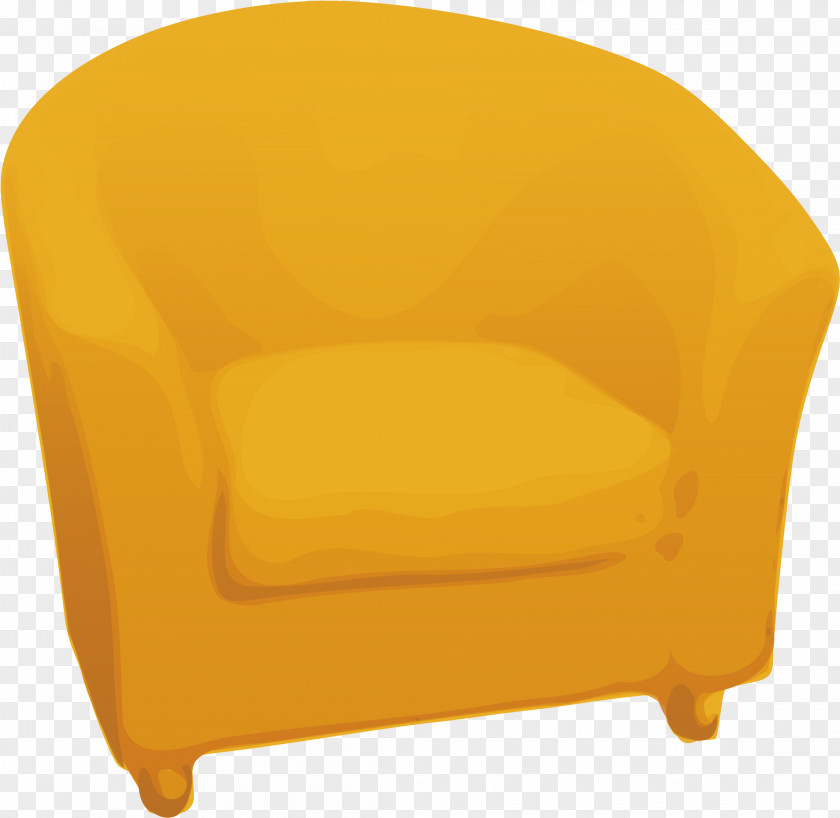 Club Chair Plastic Orange Background PNG