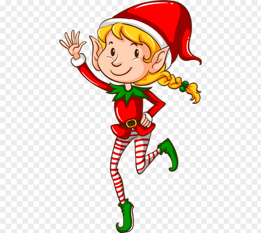 Happy Pleased Christmas Elf PNG