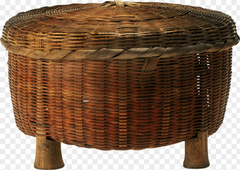 Objects Bamboo Basket Bamboe Wicker PNG