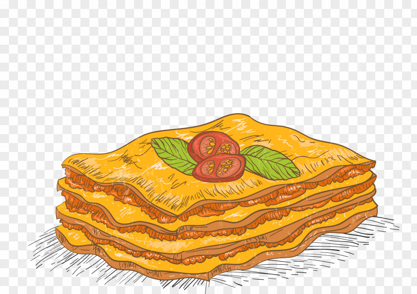 Vector Baked Pizza Euclidean PNG