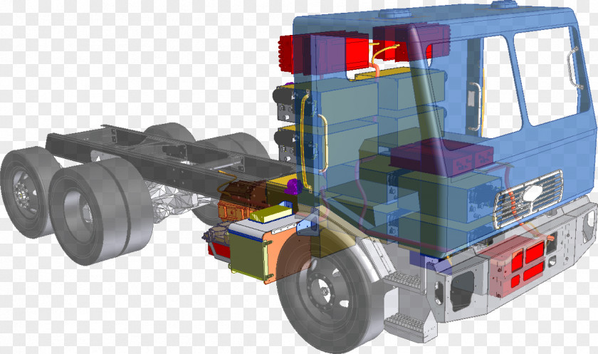Garbage Truck Side View Battery Electric Vehicle Car Motor PNG