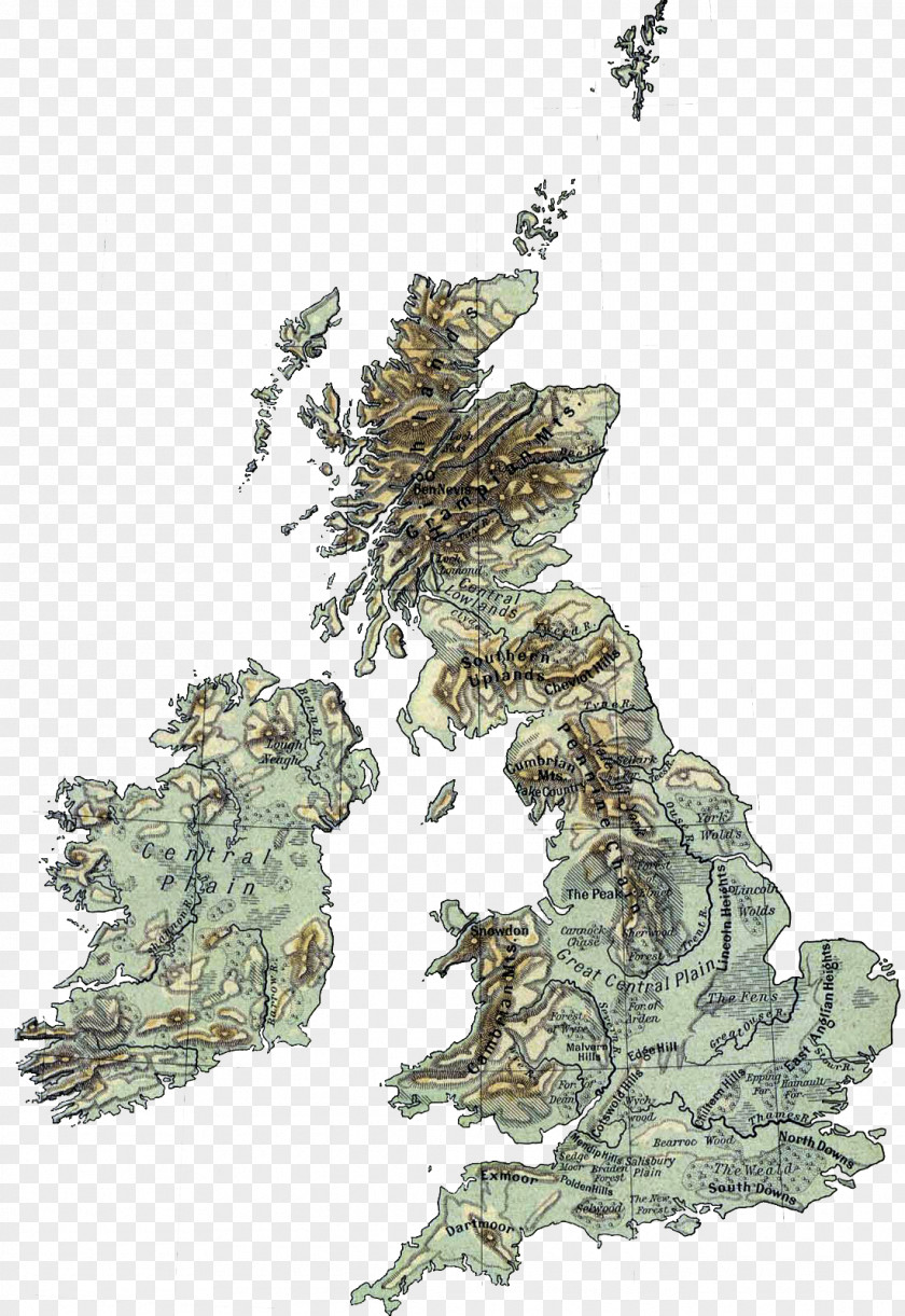 Product Physical Map England British Isles Royalty-free PNG