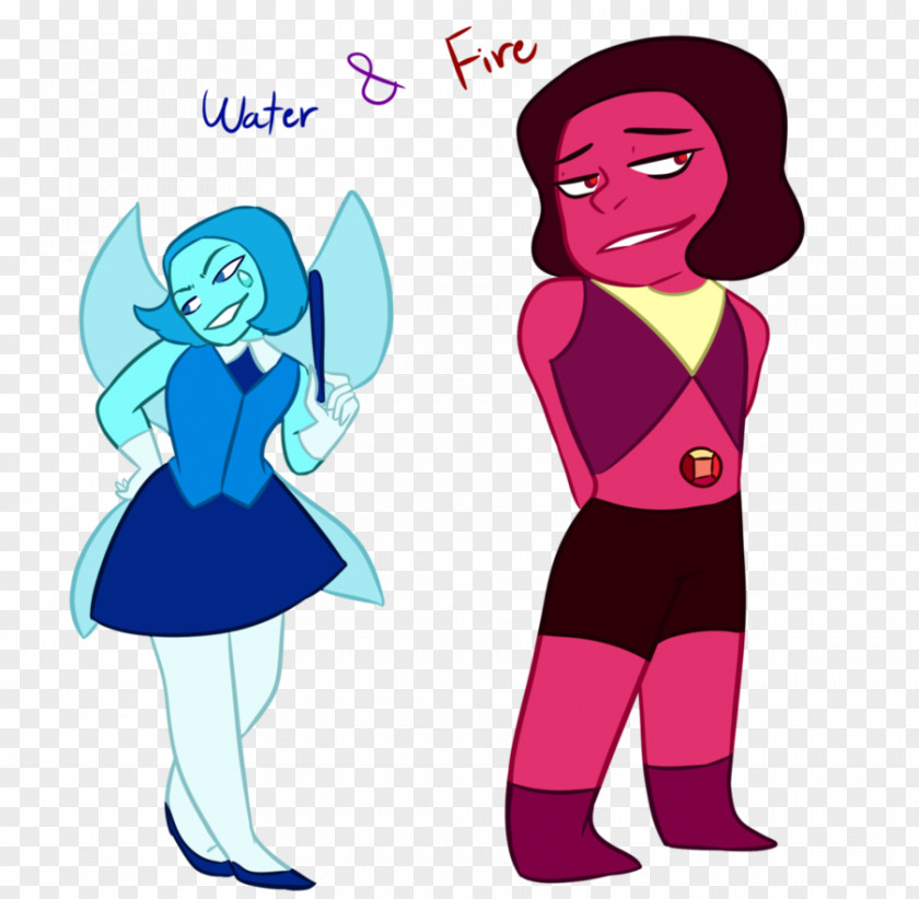 Water Fire Steven Universe Pink Gemstone PNG