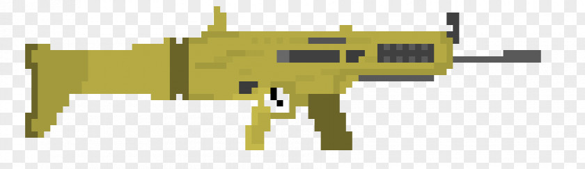 Fortnite Overlay Battle Royale Firearm FN SCAR Pixel Art PNG