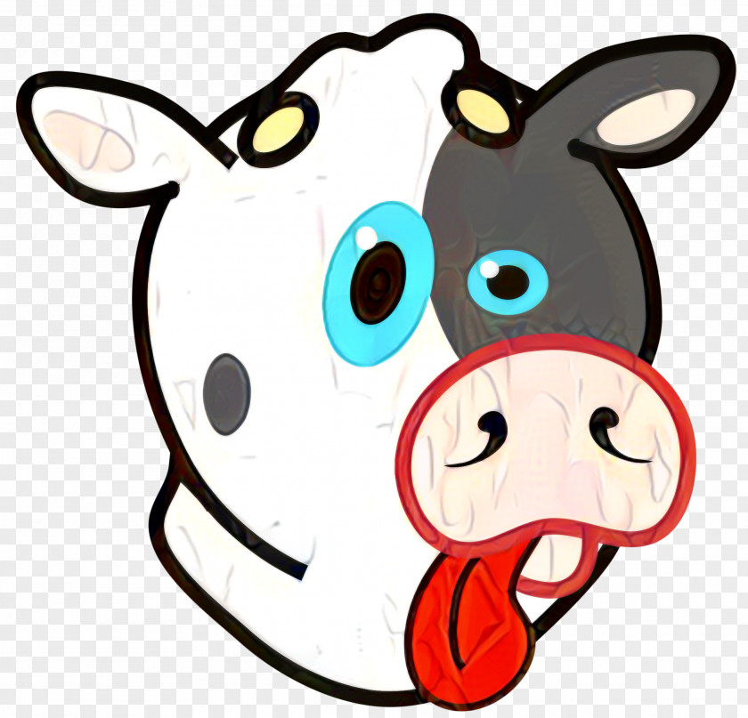 Line Art Sticker Cow Background PNG