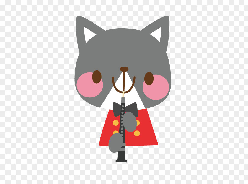 Cartoon Fox Playing The Clarinet PNG