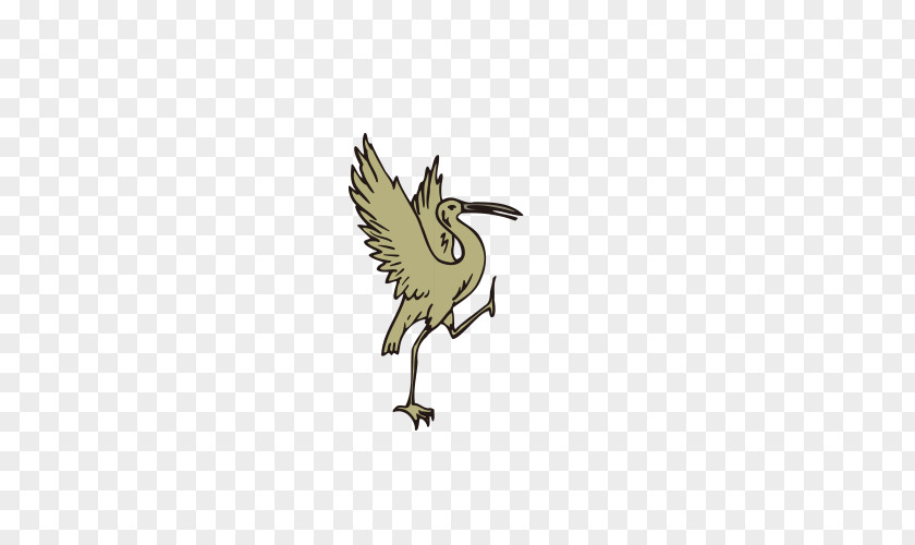 Crane Bird Cartoon PNG