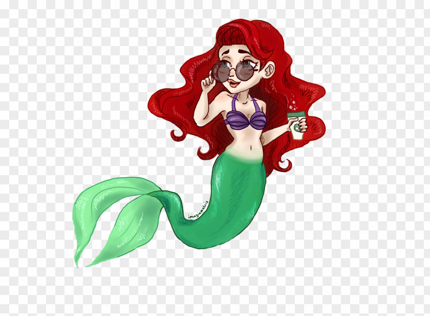 Mermaid Christmas Ornament Cartoon Illustration Figurine PNG