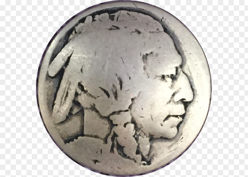 Bison Button Dime Buffalo Nickel Coin Jefferson PNG